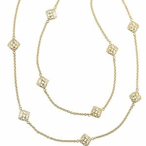 Kendra Scott Nemera Long Chain Necklace in Gold
